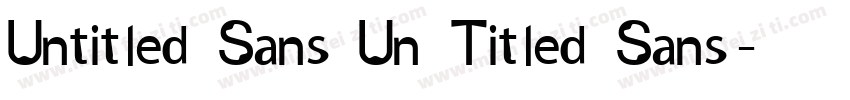 Untitled Sans Un Titled Sans字体转换